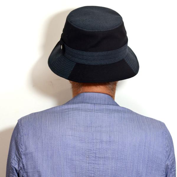 DAKS サハリハット メンズ 春夏 帽子 チェック ダックス ブランド バケットハット 日本製 LEOMASTER DERAVE ハウスチェック ネイビー チャコール M L LL [ cap ] 40代 50代 60代 ファッション 父の日 ギフト 男性 誕生日 プレゼント 敬老の日_16