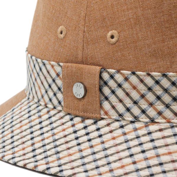 DAKS サハリハット メンズ 春夏 帽子 チェック ダックス ブランド バケットハット 日本製 LEOMASTER DERAVE ハウスチェック ネイビー チャコール M L LL [ cap ] 40代 50代 60代 ファッション 父の日 ギフト 男性 誕生日 プレゼント 敬老の日_4