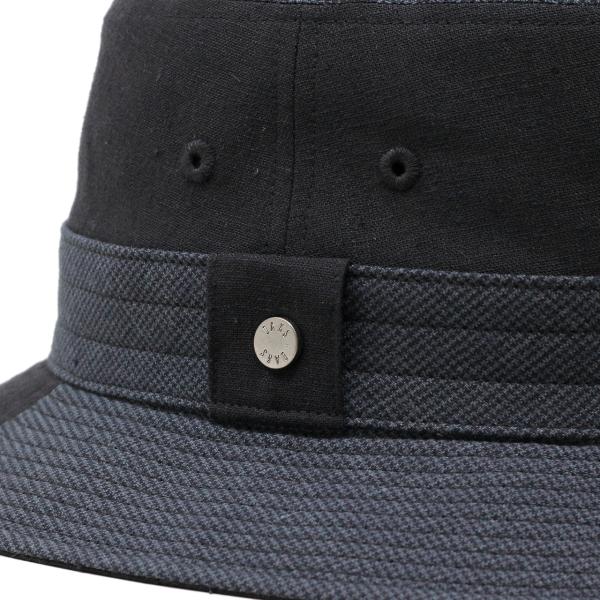 DAKS サハリハット メンズ 春夏 帽子 チェック ダックス ブランド バケットハット 日本製 LEOMASTER DERAVE ハウスチェック ネイビー チャコール M L LL [ cap ] 40代 50代 60代 ファッション 父の日 ギフト 男性 誕生日 プレゼント 敬老の日_8