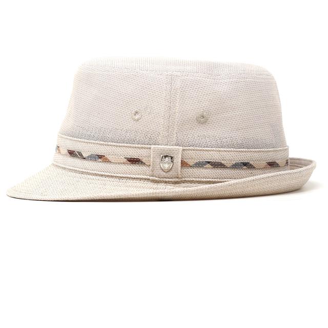 DAKS 先染めドビーメッシュ メッシュハット ブランド 夏 帽子 アルペンハット ハット メンズ 春 ハット ダックス 紳士帽子 ギフト プレゼント 父の日 ベージュ [ alpine hat ] 送料無料 父の日 ギフト 誕生日 プレゼント 敬老の日_1