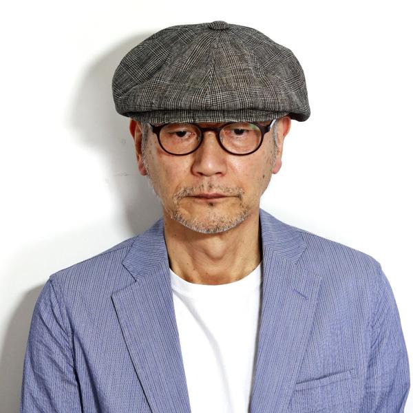 DAKS キャスケット メンズ 送料無料 帽子 チェック柄 ハンチング 春夏 メンズ キャスハンチング グレンチェック 春夏 ダックス 8枚はぎ ブラック 黒 オレンジ [ ivy cap ] 40代 50代 60代 父の日 ギフト 男性 誕生日 お父さん プレゼント 帽子通販 敬老の日_12