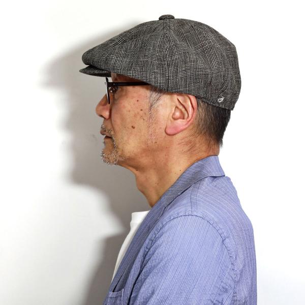 DAKS キャスケット メンズ 送料無料 帽子 チェック柄 ハンチング 春夏 メンズ キャスハンチング グレンチェック 春夏 ダックス 8枚はぎ ブラック 黒 オレンジ [ ivy cap ] 40代 50代 60代 父の日 ギフト 男性 誕生日 お父さん プレゼント 帽子通販 敬老の日_13