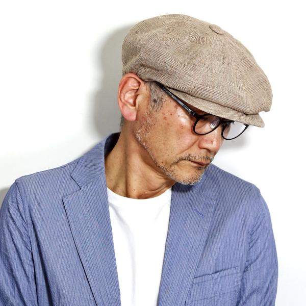 DAKS キャスケット メンズ 送料無料 帽子 チェック柄 ハンチング 春夏 メンズ キャスハンチング グレンチェック 春夏 ダックス 8枚はぎ ブラック 黒 オレンジ [ ivy cap ] 40代 50代 60代 父の日 ギフト 男性 誕生日 お父さん プレゼント 帽子通販 敬老の日_15