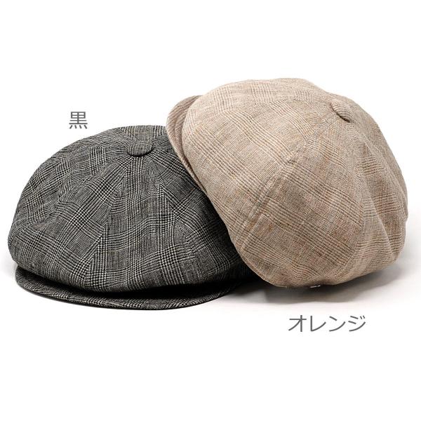 DAKS キャスケット メンズ 送料無料 帽子 チェック柄 ハンチング 春夏 メンズ キャスハンチング グレンチェック 春夏 ダックス 8枚はぎ ブラック 黒 オレンジ [ ivy cap ] 40代 50代 60代 父の日 ギフト 男性 誕生日 お父さん プレゼント 帽子通販 敬老の日_9