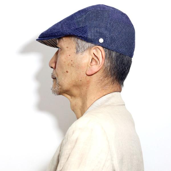 DAKS メンズ 帽子 日本製 ハンチング 父の日 ギフト 春夏 送料無料 小物 パッチワーク ハンチング帽 涼しい メッシュ ダックス 麻 ベージュ/黒/紺 [ ivy cap ] 40代 50代 60代 父の日 ギフト 男性 誕生日 お父さん プレゼント 帽子通販 敬老の日 送料無料 ラッピング無料_18