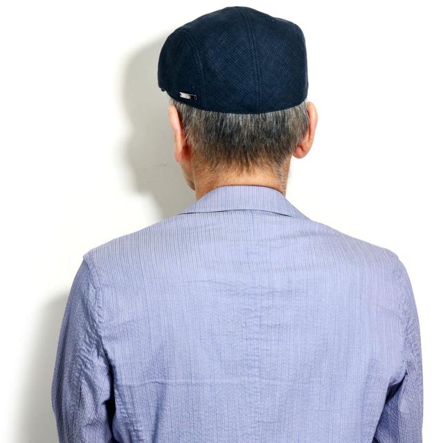 DAKS ハンチング メンズ 帽子 アイビーキャップ ハンチング帽 ストライプ柄 春夏 父の日 ギフト ダックス ハンチング帽子 送料無料 男性用 日本製 / ネイビー/チャコール［ ivy cap ］父の日 プレゼント ギフトラッピング無料 送料無料 50代 60代 70代 80代 ファッション_13