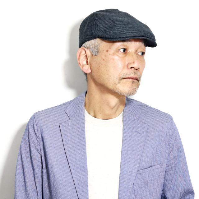 DAKS ハンチング メンズ 帽子 アイビーキャップ ハンチング帽 ストライプ柄 春夏 父の日 ギフト ダックス ハンチング帽子 送料無料 男性用 日本製 / ネイビー/チャコール［ ivy cap ］父の日 プレゼント ギフトラッピング無料 送料無料 50代 60代 70代 80代 ファッション_14