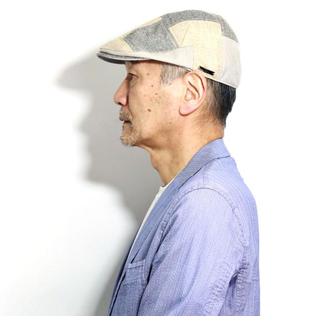 DAKS メンズ 帽子 ハンチング パッチワーク 切替 デザイン お洒落