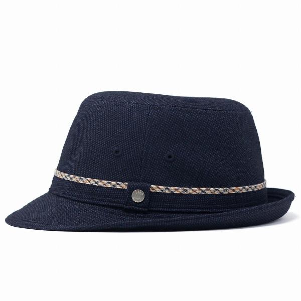 DAKS ハット ダックス 秋 冬 バーズアイ アルペンハット ブランド メンズ 紳士 帽子 紺 ネイビー［ fedora ］男性 誕生日 帽子 父の日 ギフト プレゼント 敬老の日_1