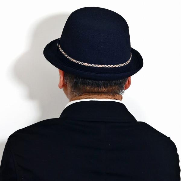 DAKS ハット ダックス 秋 冬 バーズアイ アルペンハット ブランド メンズ 紳士 帽子 紺 ネイビー［ fedora ］男性 誕生日 帽子 父の日 ギフト プレゼント 敬老の日_9