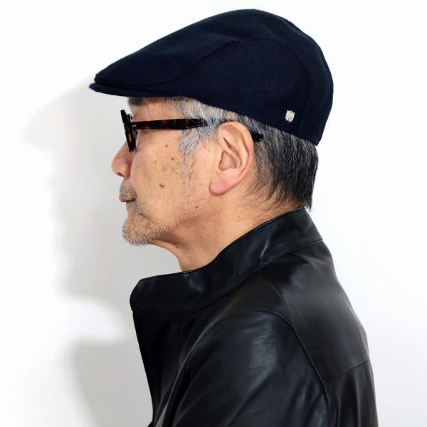 DAKS ダックス ハンチング帽 ニット織り ハンチング サーモニット生地 ブランド イギリス 紳士帽子 アイビーキャップ 秋 冬 帽子 紺 ネイビー［ ivy cap ］男性 誕生日 帽子 クリスマス ギフト プレゼント ラッピング包装無料 父の日 DAKS ダックス ハンチング帽 ニット織り ハンチング サーモニット生地
