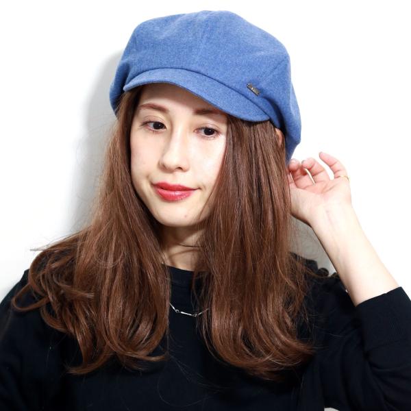 DAKS キャスケット帽 レディース 帽子 サイズ調節可 キャスケット UV加工 TOP糸ツイル起毛綿タータン 英国ブランド 日本製 ダックス 手洗い可 / ネイビー 紺［ newsboy cap ］
