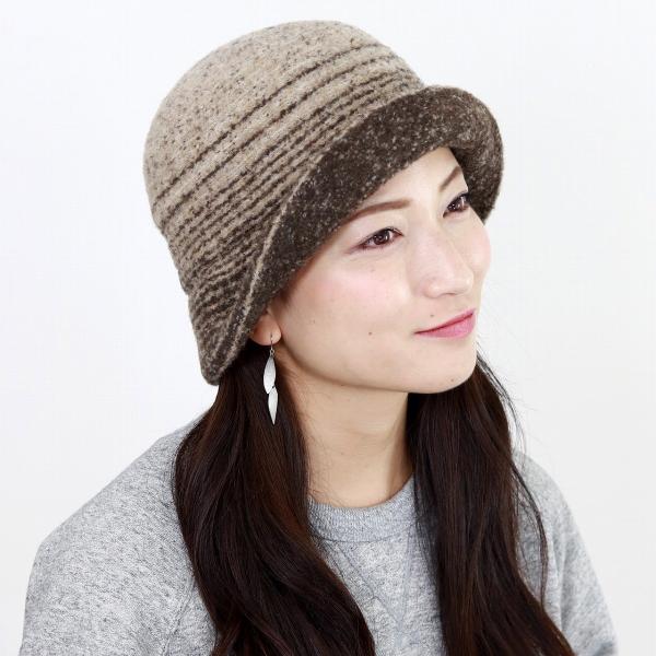 DAKS ボーダー柄 秋 冬 帽子 セーラーハット ダックス 暖かい 英国ブランド 日本製 ニット素材 レディース ハット 毛混 ミセス ブランド 茶 ブラウン [ hat ] ( クリスマス ギフト包装 ラッピング 無料 ) 母の日_11