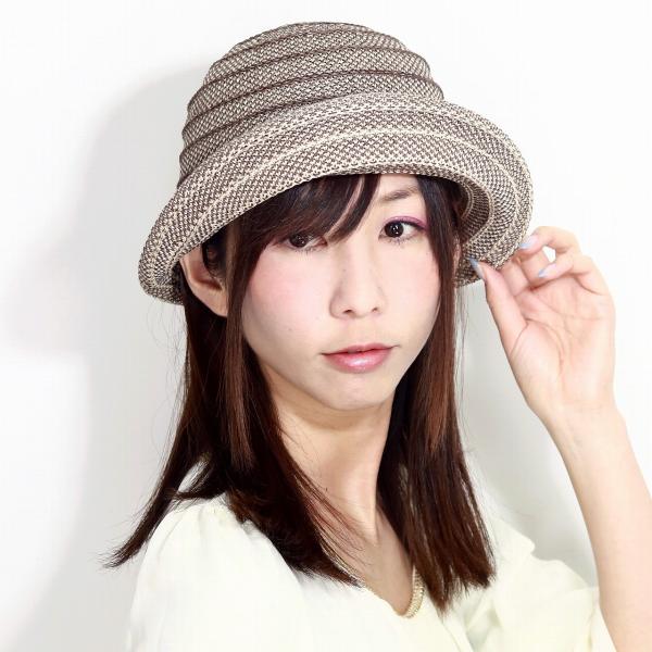 DAKS ダックス レディース ハット UVカット 折りたたみ可 日本製 オブザーハット 綿ロードギマ オブザー ハット 帽子 ミセス 春夏 茶 ブラウン［ hat ］母の日 ギフト 女性 誕生日 プレゼント 帽子 送料無料 母の日