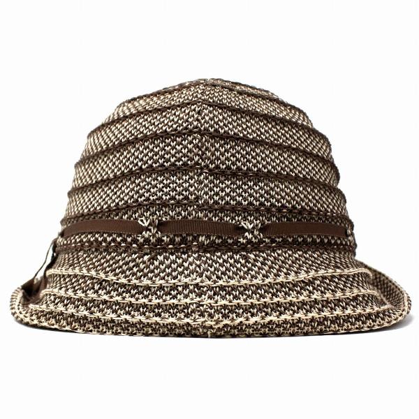 DAKS ダックス レディース ハット UVカット 折りたたみ可 日本製 オブザーハット 綿ロードギマ オブザー ハット 帽子 ミセス 春夏 茶 ブラウン［ hat ］母の日 ギフト 女性 誕生日 プレゼント 帽子 送料無料 母の日_3