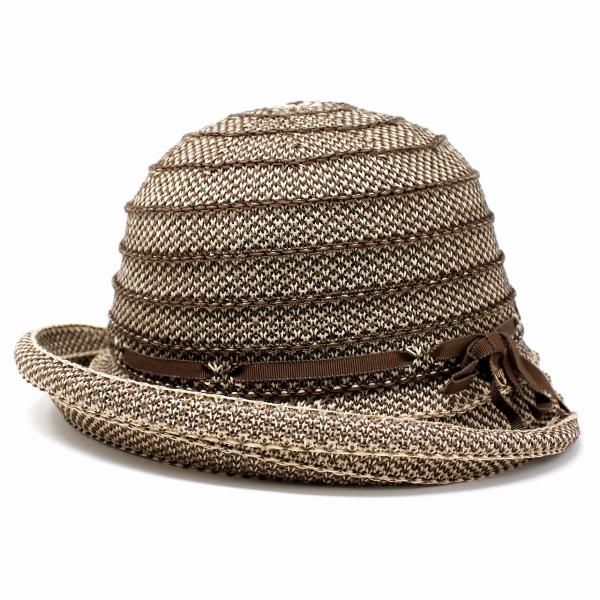 DAKS ダックス レディース ハット UVカット 折りたたみ可 日本製 オブザーハット 綿ロードギマ オブザー ハット 帽子 ミセス 春夏 茶 ブラウン［ hat ］母の日 ギフト 女性 誕生日 プレゼント 帽子 送料無料 母の日_6