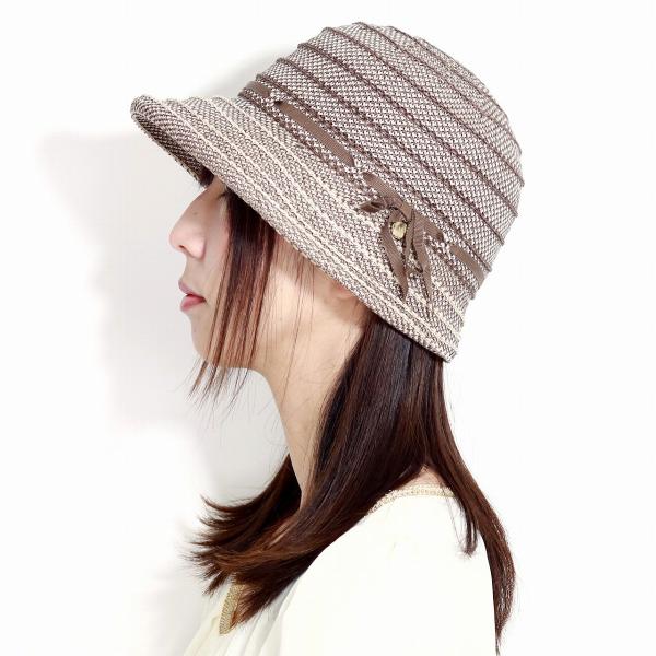 DAKS ダックス レディース ハット UVカット 折りたたみ可 日本製 オブザーハット 綿ロードギマ オブザー ハット 帽子 ミセス 春夏 茶 ブラウン［ hat ］母の日 ギフト 女性 誕生日 プレゼント 帽子 送料無料 母の日_7