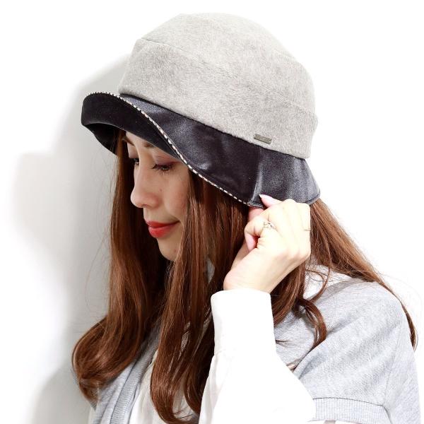 DAKS メルトンフリース ハット レディース ダックス マリブベロア プレゼント 帽子 レディース ハット 秋冬 ミセス ハウスチェック ダウンハット ベージュ / ネイビー [ hat ] 40代 50代 60代 クリスマス ギフト 女性 誕生日 プレゼント 帽子通販 母の日 ギフト 送料無料_14