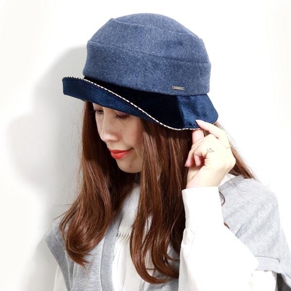 DAKS メルトンフリース ハット レディース ダックス マリブベロア プレゼント 帽子 レディース ハット 秋冬 ミセス ハウスチェック ダウンハット ベージュ / ネイビー [ hat ] 40代 50代 60代 クリスマス ギフト 女性 誕生日 プレゼント 帽子通販 母の日 ギフト 送料無料_17