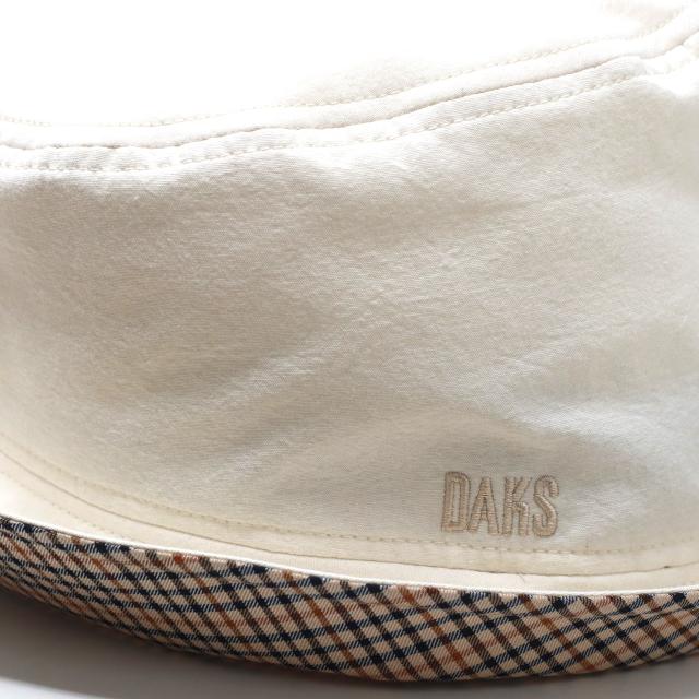 DAKS レディースハット リバーシブル チェック柄 春夏 帽子 ハット 女性用 日焼け対策 ハウスチェック Mサイズ 57cm UV対策 ベージュ 黒 茶 全3色［ hat ］30代 40代 50代 60代 母の日ギフト プレゼント ラッピング無料 送料無料_4