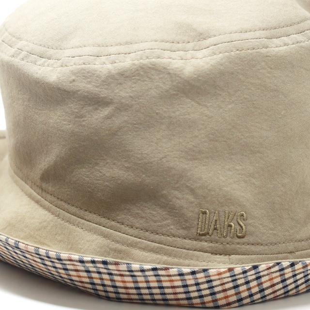 DAKS レディースハット リバーシブル チェック柄 春夏 帽子 ハット 女性用 日焼け対策 ハウスチェック Mサイズ 57cm UV対策 ベージュ 黒 茶 全3色［ hat ］30代 40代 50代 60代 母の日ギフト プレゼント ラッピング無料 送料無料_8