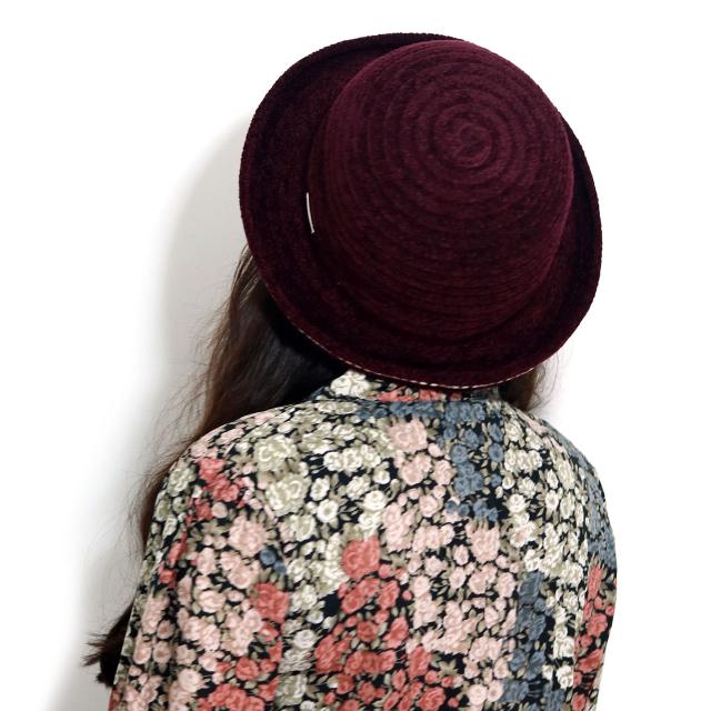 DAKS レディース ダックス セーラー ハイバック ハット 秋冬帽子 ミセス モールブレード 日本製 Ｍサイズ 手洗い可 ワイン ブラック パープル [ hat ] 30代 40代 50代 60代 クリスマス ギフト 女性 誕生日 プレゼント ラッピング無料_12