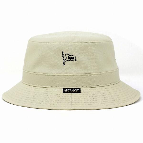 サハリハット メンズ ミニロゴ 春夏 ハット メンズ SINACOVA マリン サファリハット メンズ 綿100 コットン シナコバ ブランド 帽子 上品なマリンサファリハット ライトベージュ [ bucket hat ] 父の日 ギフト プレゼント 敬老の日 サハリハット メンズ ミニロゴ 春夏 ハット メンズ SINACOVA マリン