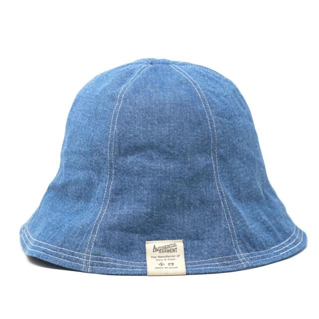 デニムハット チューリップハット メンズ DENIM ファクトリーメイド 帽子 ユニセックス 春夏 レディース 熱中症対策 ひも付き ネイビー/ブルー [ tulip hat ] プレゼント ギフト ラッピング無料 送料無料_1