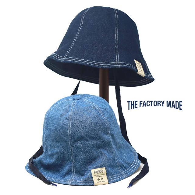 デニムハット チューリップハット メンズ DENIM ファクトリーメイド 帽子 ユニセックス 春夏 レディース 熱中症対策 ひも付き ネイビー/ブルー [ tulip hat ] プレゼント ギフト ラッピング無料 送料無料_10
