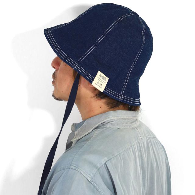 デニムハット チューリップハット メンズ DENIM ファクトリーメイド 帽子 ユニセックス 春夏 レディース 熱中症対策 ひも付き ネイビー/ブルー [ tulip hat ] プレゼント ギフト ラッピング無料 送料無料_13