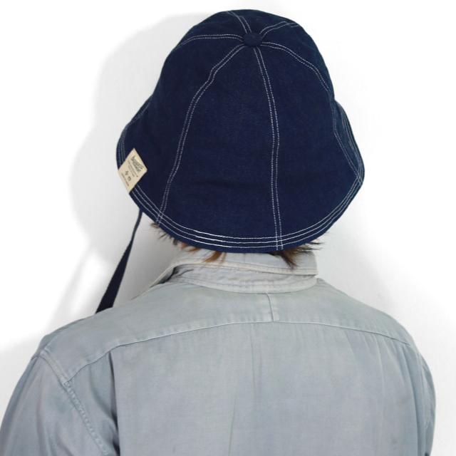 デニムハット チューリップハット メンズ DENIM ファクトリーメイド 帽子 ユニセックス 春夏 レディース 熱中症対策 ひも付き ネイビー/ブルー [ tulip hat ] プレゼント ギフト ラッピング無料 送料無料_14