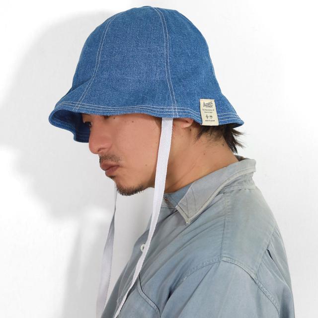 デニムハット チューリップハット メンズ DENIM ファクトリーメイド 帽子 ユニセックス 春夏 レディース 熱中症対策 ひも付き ネイビー/ブルー [ tulip hat ] プレゼント ギフト ラッピング無料 送料無料_17