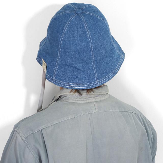デニムハット チューリップハット メンズ DENIM ファクトリーメイド 帽子 ユニセックス 春夏 レディース 熱中症対策 ひも付き ネイビー/ブルー [ tulip hat ] プレゼント ギフト ラッピング無料 送料無料_18