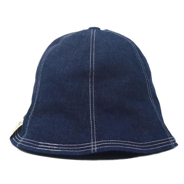 デニムハット チューリップハット メンズ DENIM ファクトリーメイド 帽子 ユニセックス 春夏 レディース 熱中症対策 ひも付き ネイビー/ブルー [ tulip hat ] プレゼント ギフト ラッピング無料 送料無料_3