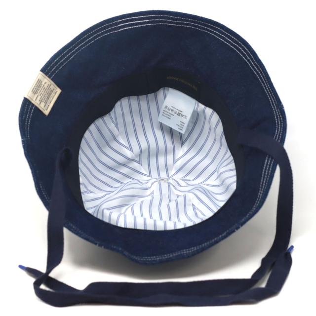 デニムハット チューリップハット メンズ DENIM ファクトリーメイド 帽子 ユニセックス 春夏 レディース 熱中症対策 ひも付き ネイビー/ブルー [ tulip hat ] プレゼント ギフト ラッピング無料 送料無料_5