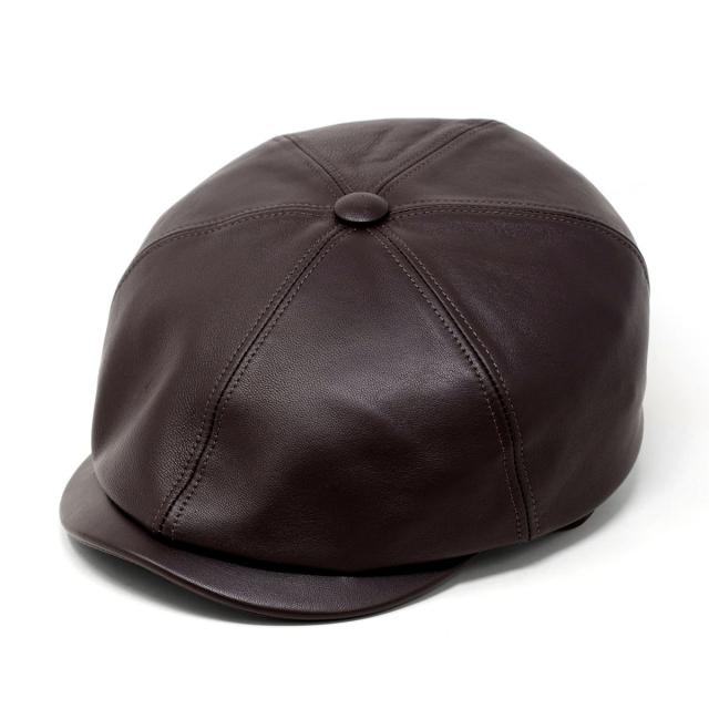 レザー ハンチング 帽子 メンズ シープスキン ハンチング帽 秋冬