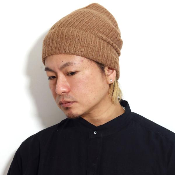 ニット帽 アルパカ100％ 折り返しニットワッチ メンズ ニット帽子 秋冬