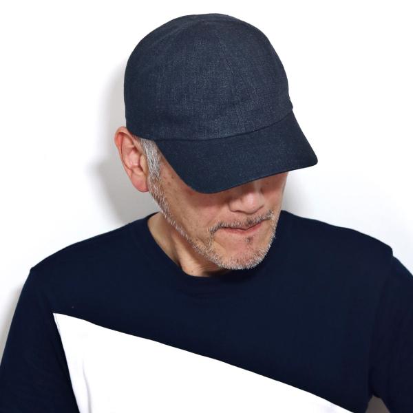 Gottmann メンズ キャップ 春夏 帽子 大きいサイズ ブランド ドイツ 春の帽子 夏の帽子 黒 麻100% GOTTMANN ゴットマン 野球帽 紳士 紳士キャップ 無地 サイズ豊富 / 黒 ブラック [ cap ] 父の日