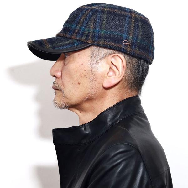 キャップ メンズ 大きいサイズ 帽子 内耳付き 秋冬 防寒 イヤマフ付き Gottmann ゴットマン チェック 柄 ウール / 57cm / 58cm / 60cm / 62cm / チャコール / 茶 ブラウン［ cap ］誕生日 プレゼント クリスマス ギフト包装 ラッピング 無料 送料無料 父の日 キャップ メンズ 大きいサイズ 帽子 内耳付き 秋冬 防寒 イヤマフ付き