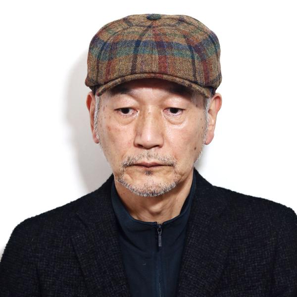 8パネル ハンチング 秋冬 大きいサイズ 帽子 メンズ チェック柄 Gottmann ブランド ゴットマン ウール ハンチング帽 紳士 57cm 58cm 60cm 62cm / 茶 ブラウン［ ivy cap ］男性 帽子 誕生日 プレゼント クリスマス ギフト包装 ラッピング無料 送料無料 父の日_8