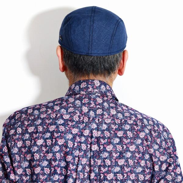 日焼け対策 ゴットマン 春 夏 ハンチング メンズ Gottmann 帽子 UV40+ 日よけ UVプロテクト 大きいサイズ アイビーキャップ 麻 Ivy cap シンプル 無地 57cm 58cm 60cm 62cm 64cm リネン100% 紺 ネイビー 父の日 ギフト プレゼント 帽子通販 男性 プレゼント 敬老の日_10