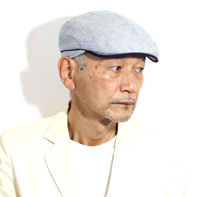 ゴットマン 春夏 ハンチング メンズ 大きいサイズ Gottmann Xavier 腰付コードレーンハンチング ストライプ 麻 ハンチング帽 紳士 57cm 58cm 60cm 62cm 64cm［ ivy cap ］男性 帽子 誕生日 プレゼント 敬老の日 ギフト包装 ラッピング無料 送料無料 父の日_7