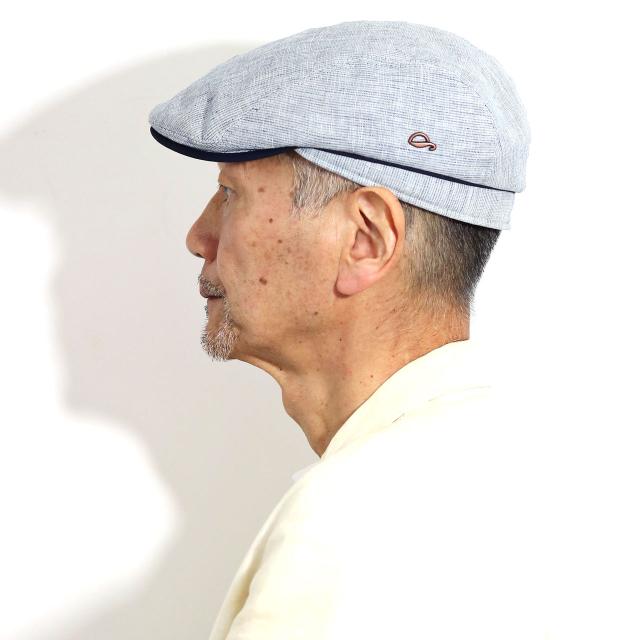 ゴットマン 春夏 ハンチング メンズ 大きいサイズ Gottmann Xavier 腰付コードレーンハンチング ストライプ 麻 ハンチング帽 紳士 57cm 58cm 60cm 62cm 64cm［ ivy cap ］男性 帽子 誕生日 プレゼント 敬老の日 ギフト包装 ラッピング無料 送料無料 父の日_9