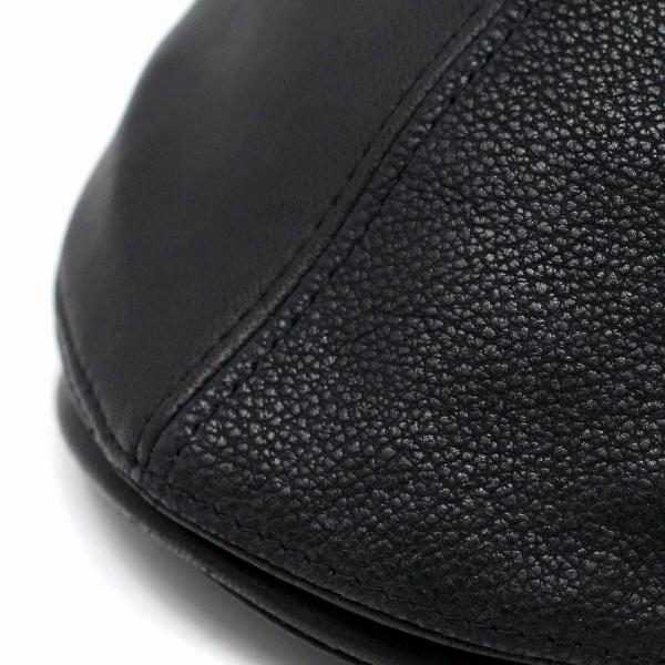 羊革 レザー ハンチング帽 海外ブランド レザーハンチング パッチ