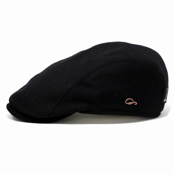 ゴットマン ウール ハンチング GORE-TEX 帽子 メンズ ブラック ハンチング帽 アイビーキャップ 黒 ハンチング 耳当て イヤーマフ 防風 防寒 57cm 58cm 60cm 62cm [ ivy cap ] ギフト 帽子 プレゼント 男性 ラッピング無料 送料無料 父の日_1