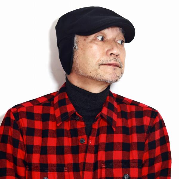 ゴットマン ウール ハンチング GORE-TEX 帽子 メンズ ブラック ハンチング帽 アイビーキャップ 黒 ハンチング 耳当て イヤーマフ 防風 防寒 57cm 58cm 60cm 62cm [ ivy cap ] ギフト 帽子 プレゼント 男性 ラッピング無料 送料無料 父の日_11