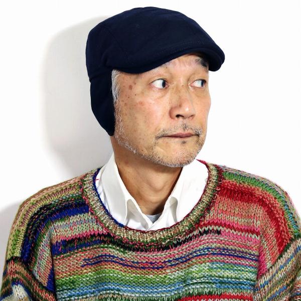 ゴアテックス メンズ ハンチング ウール 内耳付き GORE-TEX 帽子 紳士 ネイビー ハンチング帽 ゴットマン ウール アイビーキャップ 紺 ハンチング 耳当て イヤーマフ 防風 防寒 57cm 58cm 60cm 62cm ギフト 帽子 プレゼント 男性 ラッピング無料 送料無料 敬老の日_10