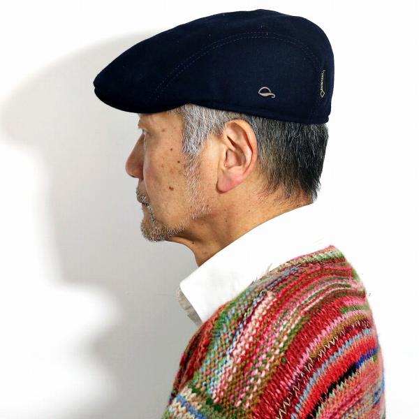 ゴアテックス メンズ ハンチング ウール 内耳付き GORE-TEX 帽子 紳士 ネイビー ハンチング帽 ゴットマン ウール アイビーキャップ 紺 ハンチング 耳当て イヤーマフ 防風 防寒 57cm 58cm 60cm 62cm ギフト 帽子 プレゼント 男性 ラッピング無料 送料無料 敬老の日_8