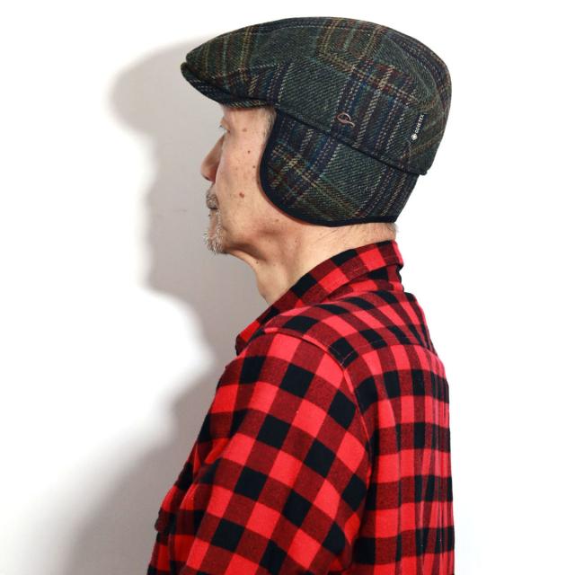 帽子 秋冬 チェック 柄 大きいサイズ メンズ ハンチング Gottmann Gore