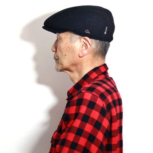 ハンチング 大きいサイズ 帽子 秋冬 柄 メンズ ハンチング帽 Gottmann Gore-tex 内耳付き ゴアテックス 送料無料 ダークネイビー［ ivy cap ］誕生日 プレゼント クリスマス ギフト包装 ラッピング無料_10